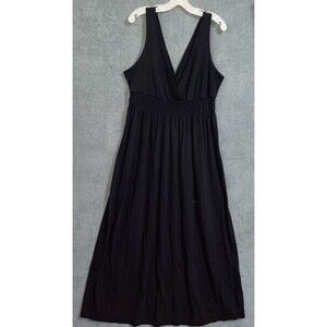 Old Navy Dress Womens XL Black Maxi Sleeveless Elastic Waist Beachy Comfortable